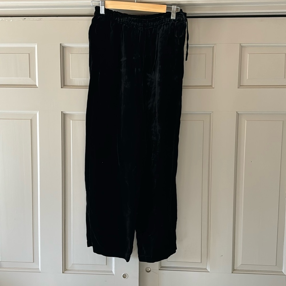 J. Jill velour wide leg pants